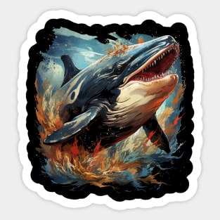 Patriotic Whale Sticker